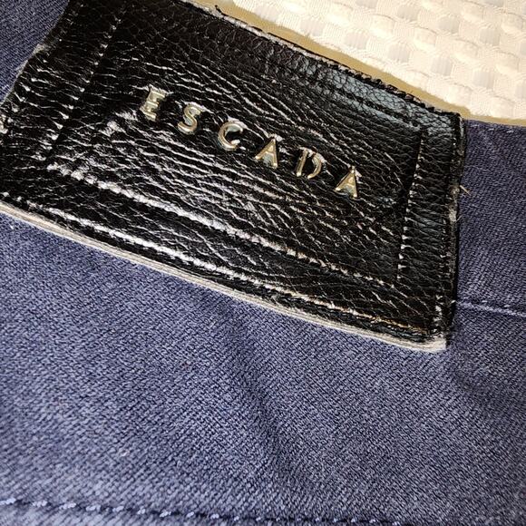 ESCADA EUC WOMEN'S SIZE 42 GER. US 10. DARK BLUE STRETCH JEANS PANTS - Picture 8 of 8